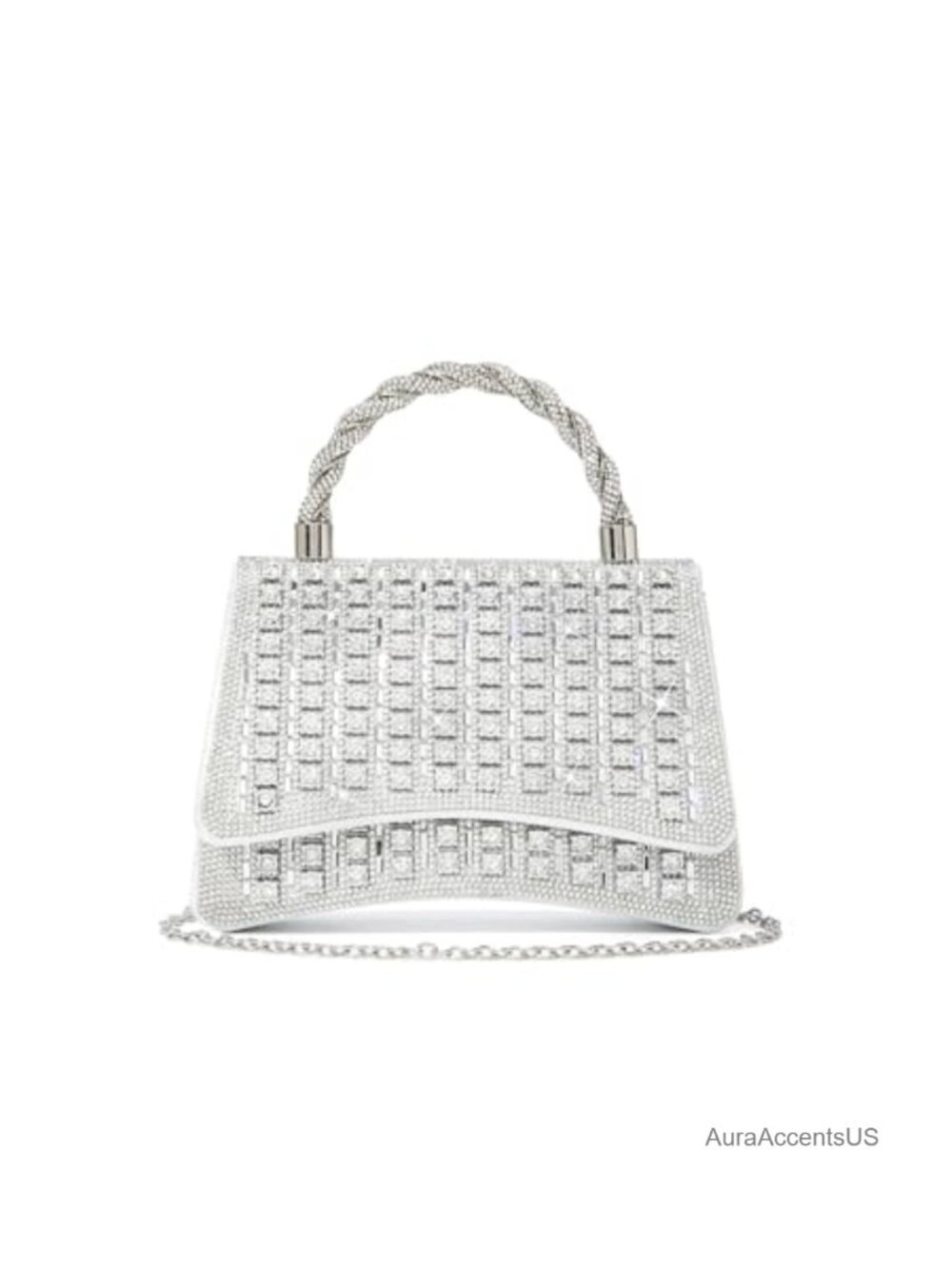 Rhinestone Clutch Purse Sparkly Evening Bag for Women Wedding Party Crossbody
